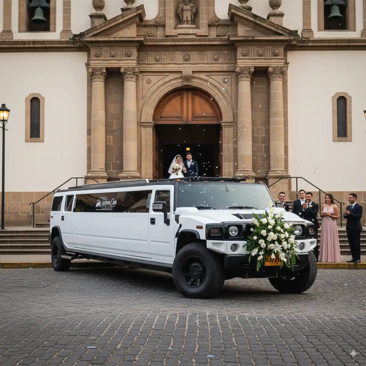 Limusina Blanca y Negra