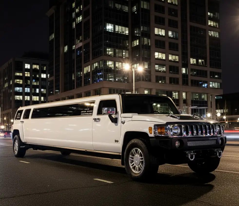 limosina hummer blanca